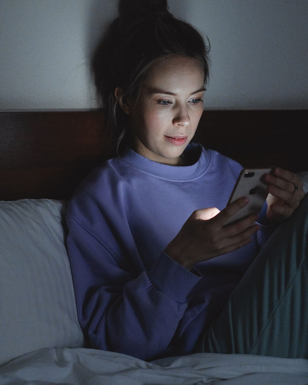 A patient texting late at night